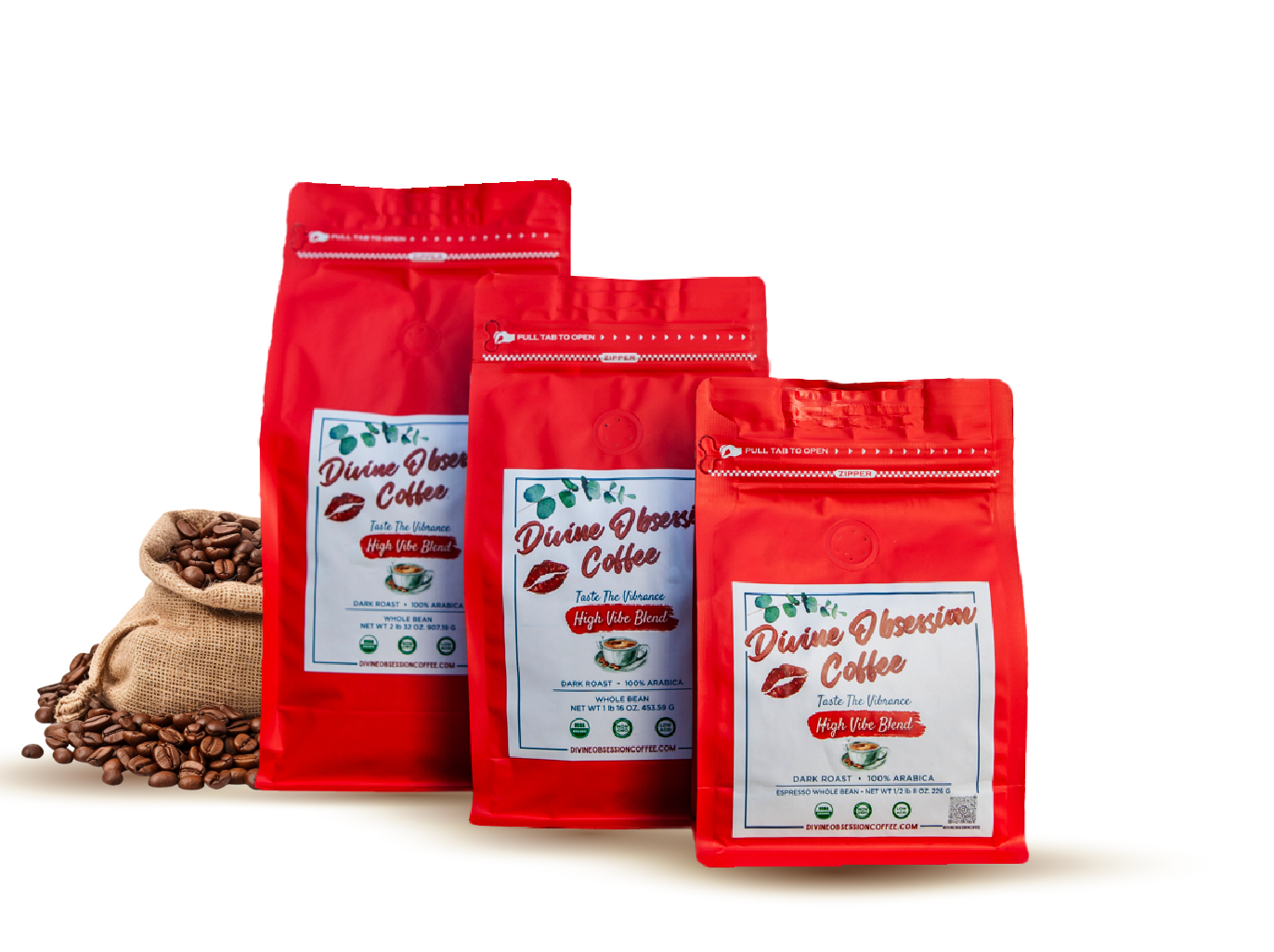 Organic Coffee Non GMO Low Acid Espresso 100% Arabica - High Vibe